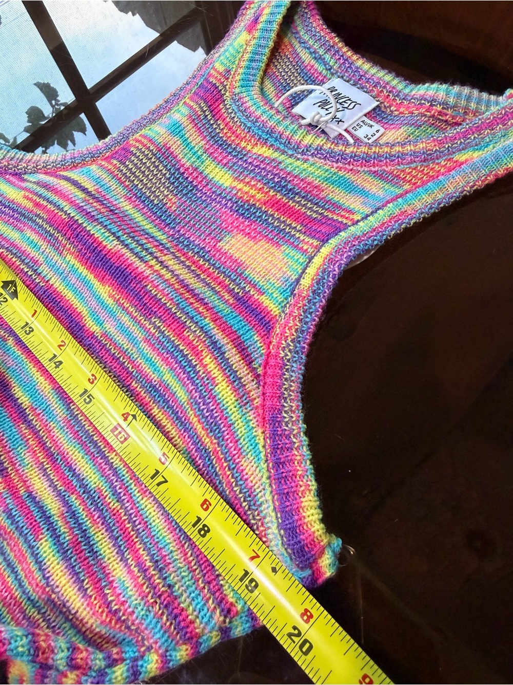 Princess Polly Elish Rainbow Knit Bodycon Mini Dress Size 2 NWT - Picture 5 of 9